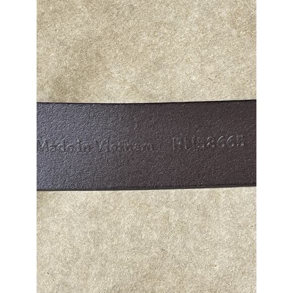 Nordstrom Ezra Rugged Leather Belt In Brown Chocolate Size 36 New - Picture 6 of 9